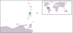Geografisk plassering av Saint Vincent og Grenadinane