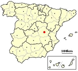 Položaj Cuence u Španjolskoj i autonomnoj zajednici Kastilja-La Mancha