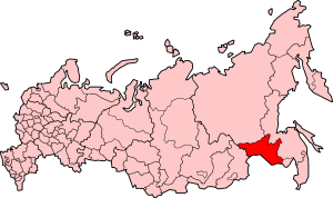 Amur oblast på kartet over Russland