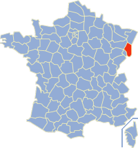 ზემო რეინი საფრანგეთის რუკაზე