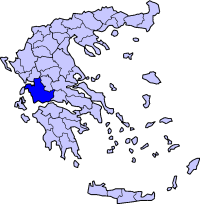 Localização de Etólia e Acarnânia na Grécia