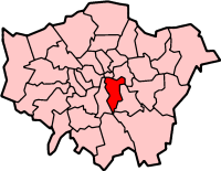 Localização de Soutwark na Região de Londres