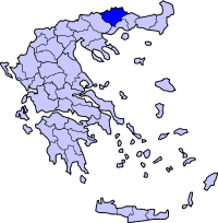Местоположение на Драма в Гърция