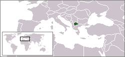 Kart over Republikken Nord-Makedonia