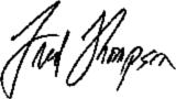 Fred Thompson aláírása