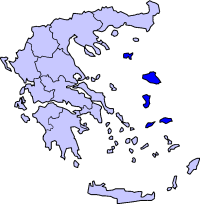 Паўночныя Эгейскія астравы на мапе