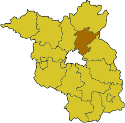 Landkreis Barnims läge i Brandenburg