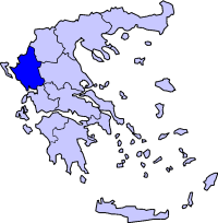 Plasseringa til Ípiros i Hellas