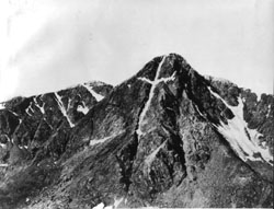 Photograph of the Mount of the Holy Cross taken by William Henry Jackson in 1873.