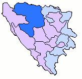 ボスニア・ヘルツェゴビナ内のバニャ・ルカ地方の位置