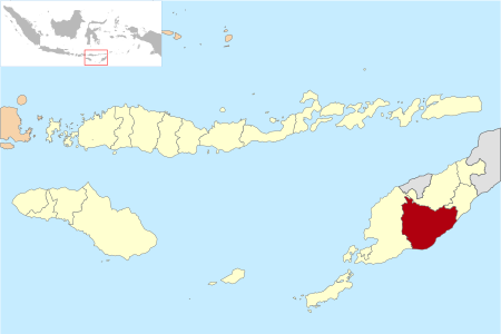 Peta Kabupatén Timor Tengah Selatan ring Nusa Tenggara Timur