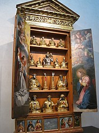Retablo-relicario del convento de San Diego en Valladolid, de Juan de Muniátegui, Vicente Carducho y Bartolomé Carducho (1604-1606).