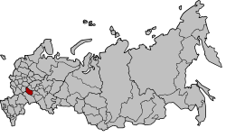 Penza oblast på kartet over Russland