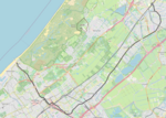 Karta över interurbanspårvägen Leiden–Schevingen