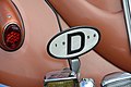 Beleuchtbares Kennzeichen an einem VW Käfer Cabrio von 1956, Rückseite