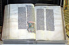 Kézírásos latin Vulgata a középkorból