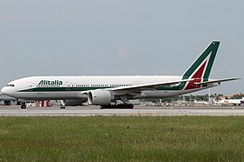 Alitalia Boeing 777 in the 2005 livery
