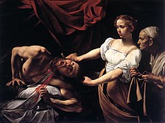 Caravaggio, Judita odrubljuje glavu Holofernu , oko 1598.
