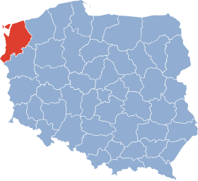 Localisation de Voïvodie de Szczecin