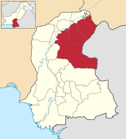 Map of Sukkur Division
