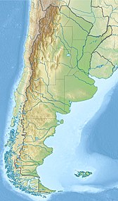 Zemljevid prikazuje lokacijo Narodni park Tierra del Fuego Parque Nacional Tierra del Fuego