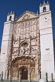 Fachada de la iglesia conventual de San Pablo (Valladolid), de Simón de Colonia (ca. 1500).