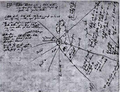 Jaakko Teitin vuonna 1550 piirtämä kartta Kuhankuonosta ja sinne ulottuvista seitsemästä pitäjästä.[14]