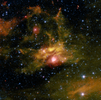 صورة الأشعة تحت الحمراء لـ NGC 2547 مأخوذة بواسطة تلسكوب سبيتزر الفضائي. أسفل المركز HD 68478 ويمكن رؤية الغلاف المحيط بهذا النجم.