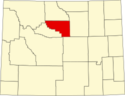 Karte von Washakie County innerhalb von Wyoming