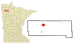 Location of the city of Thief River Falls within Pennington County, Minnesota