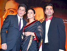 Shah Rukh Khan with Kajol and Karan Johar