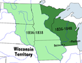 Image 19Map of Wisconsin Territory 1836–1848 (from History of Wisconsin)