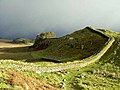 Image 72Hadrian's Wall was built in the 2nd century AD. It is a lasting monument from Roman Britain. It is the largest Roman artefact in existence. (from Culture of the United Kingdom)
