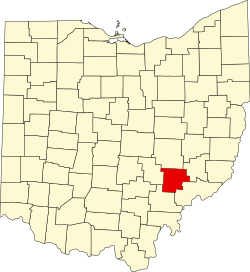 Vị trí quận Morgan trong tiểu bang Ohio ở Hoa Kỷ