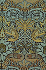 "Peacock and Dragon" woven wool furnishing fabric, 1878