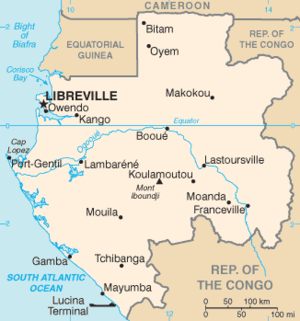 Карта Габонской Республики