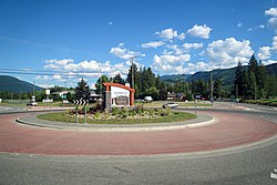 Clearwater roundabout near Southern Yellowhead Highway