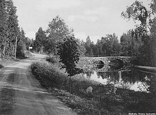 Bro över Rastälven vid Järnboås, 1930-talet.