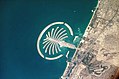 Viste satellitare de une de lle palme de Dubai.