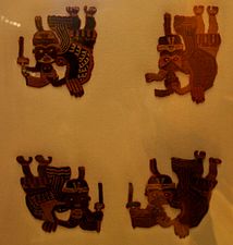 Textiles dyed red from the Paracas culture of Peru (about 200 BC), in the British Museum
