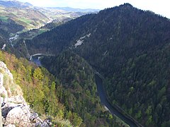 Vistas sobre el Dunajec desde el pico de Sokolicy.