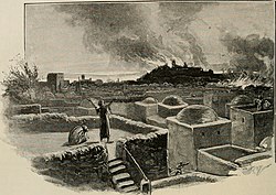 ירושלים עולה באש בעת המצור, ציור משנת 1896