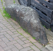 Close up of The Weald Stone from the south