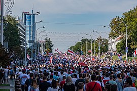 Rally against Lukashenko in Minsk, 30 August