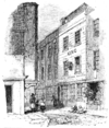 An 18th century drawing of Cock Lane