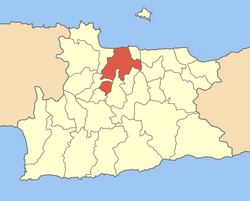 Kart over Iraklio kommune