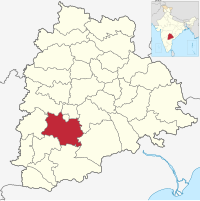 मानचित्र जवनेम रंगारेड्डी ज़िला రంగారెడ్డి జిల్లా Ranga Reddy district हाइलाइटेड हय