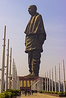 The Statue of Unity is the world's tallest statue, with a height of 182 metres (597 feet), located in the state of Gujarat.It depicts Indian statesman and independence activist Vallabhbhai Patel (1875–1950), who was the first deputy prime minister and home minister of independent India. It was inaugurated by the Prime Minister of India, Narendra Modi, on 31 October 2018.