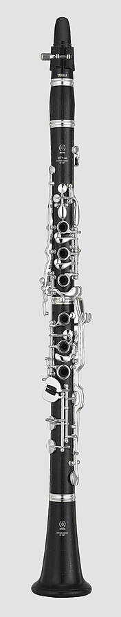 Standard German clarinet without cover or bell mechanism.