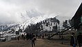 Gulmarg Kungdoor gondola station in May 2013, 2nd stage gondola and chairlift seen on right